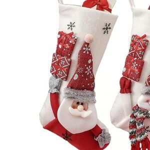 Large Velvet Christmas Stocking Santa 19-Inch Gifts